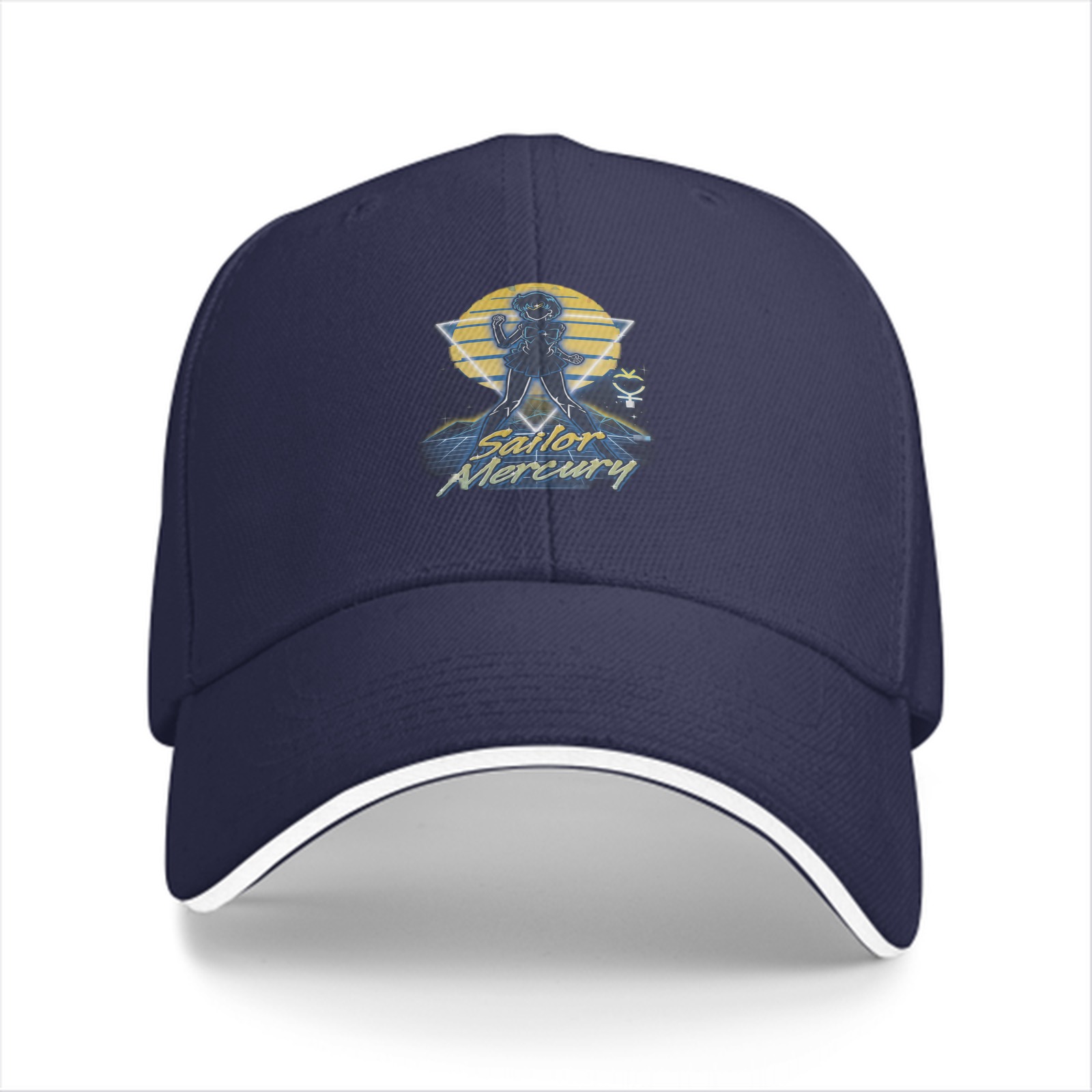 Sailor Mercury Graphic Black Baseball Cap