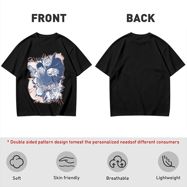 Olive T-Shirt with Playful Comic Style Character Print