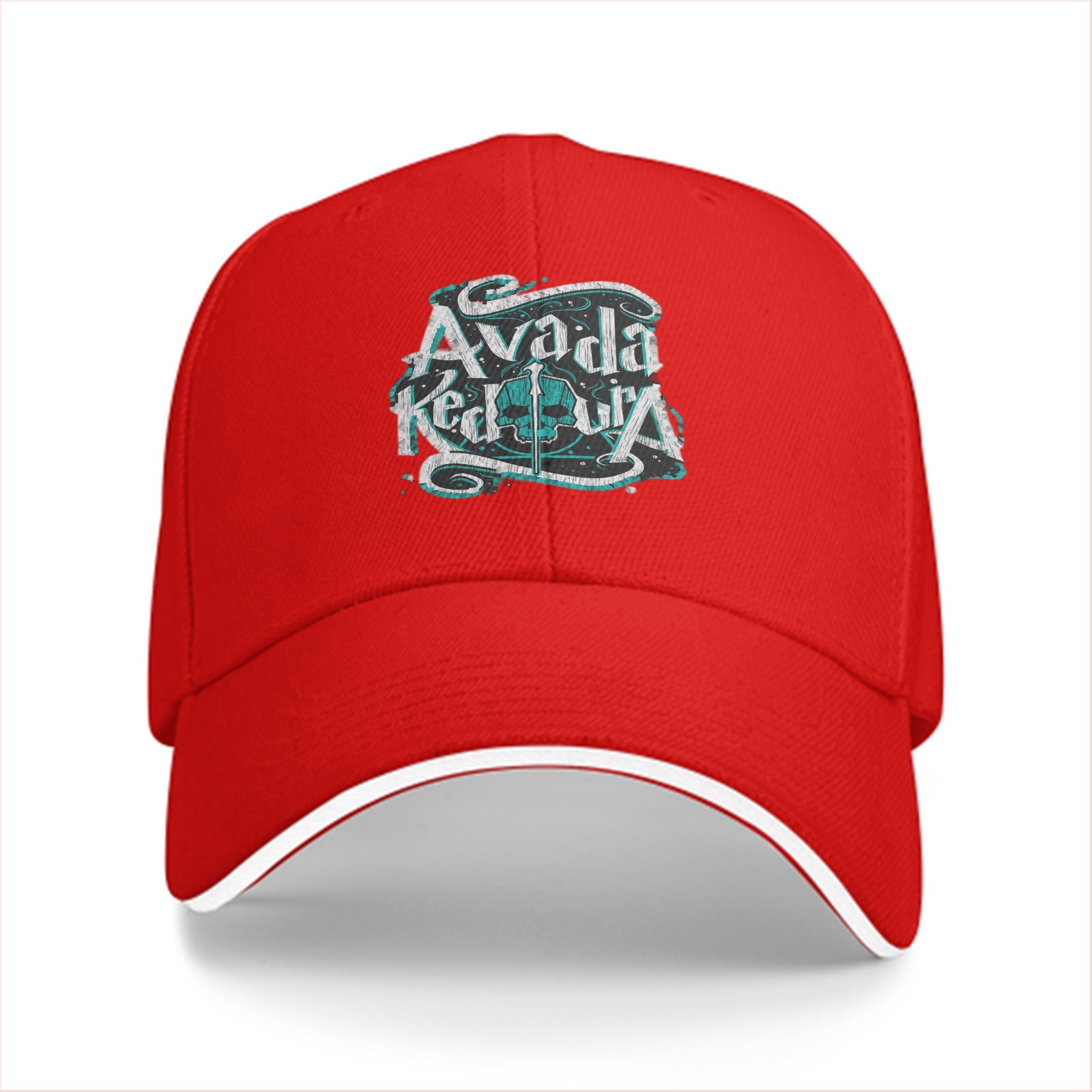 Black baseball cap with Avada Kedavra spell graphic