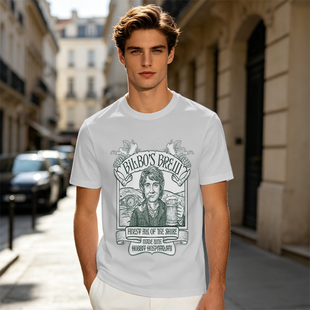 Bilbo's Brew Finest Ale of the Shire Themed T-Shirt