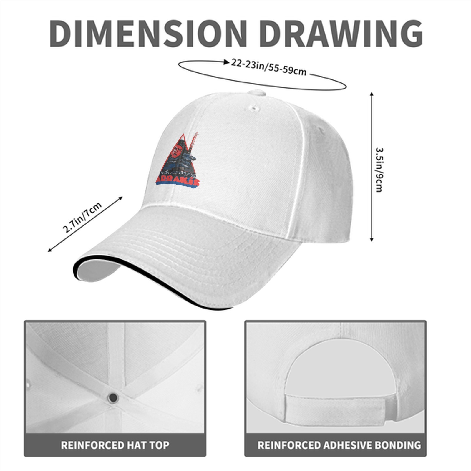Black Baseball Cap With Arrakis Sci-Fi Graphic Print