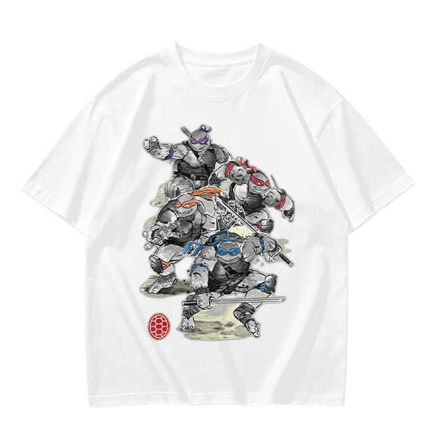 Olive T-Shirt Featuring Ninja Turtles Graphic Design