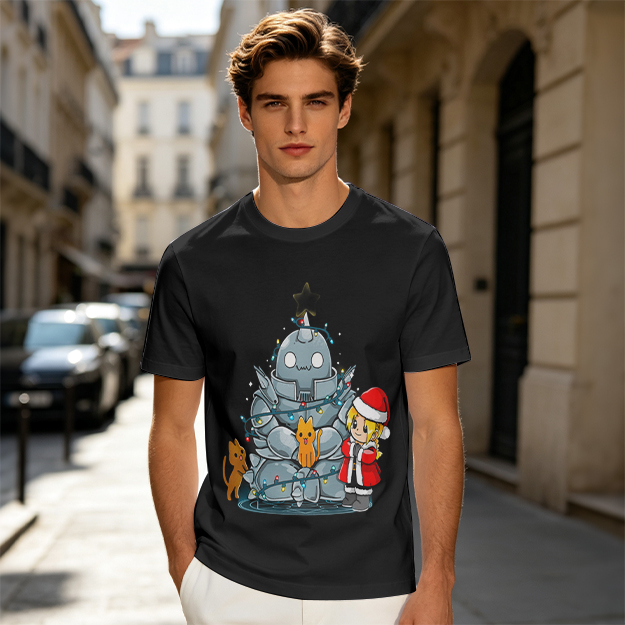 Fullmetal Alchemist Christmas Anime Graphic T-Shirt