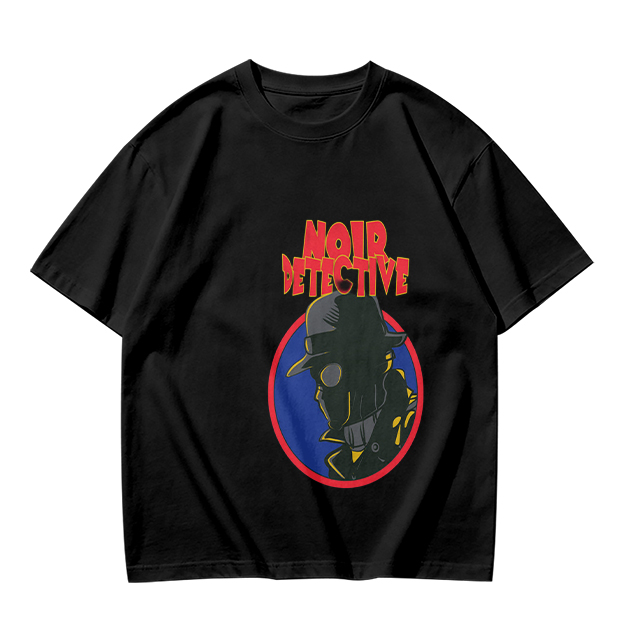 Noir Detective Graphic Olive T-Shirt for Casual Wear