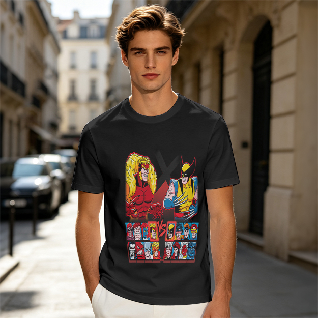 X-Men Wolverine vs Sabretooth Graphic T-Shirt