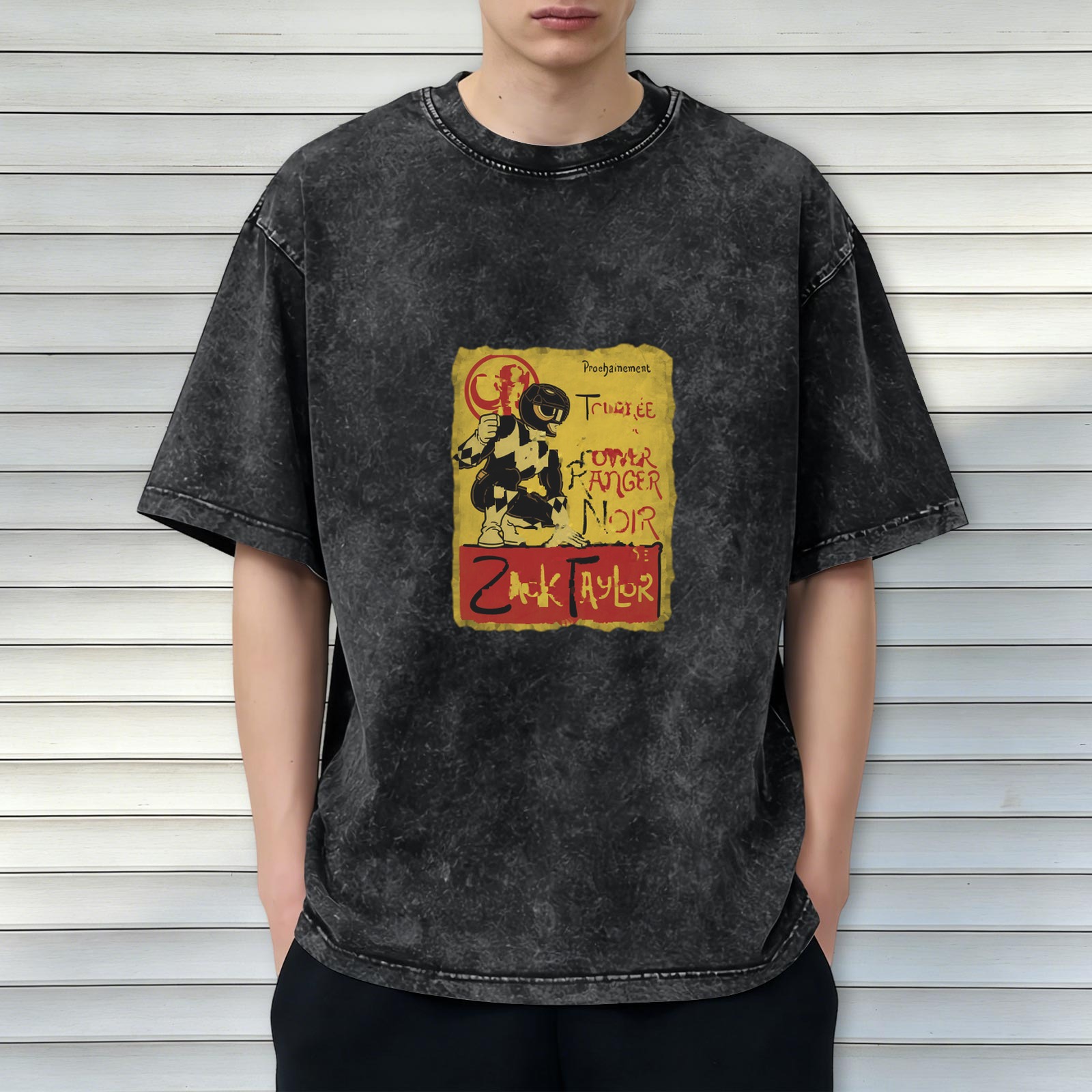 Vintage Black Ranger Zack Taylor Graphic T-Shirt