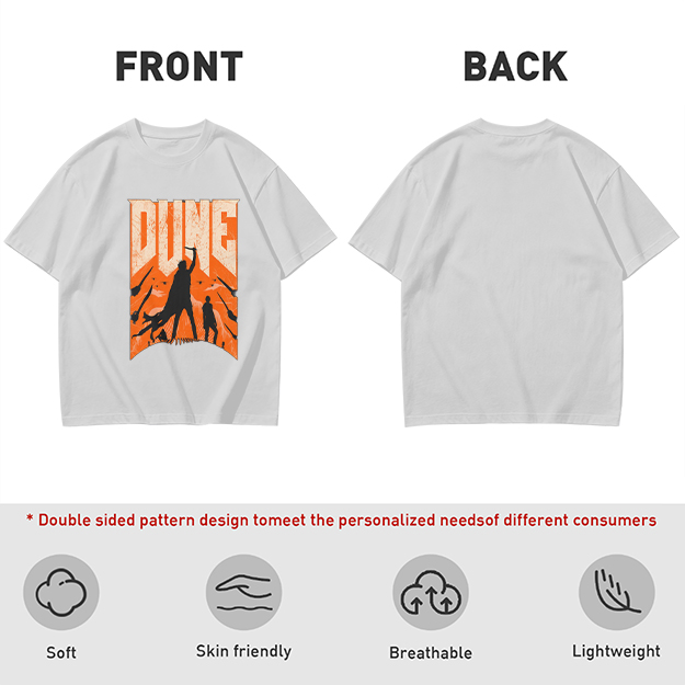Dune Themed Silhouette Graphic Print Olive T-Shirt