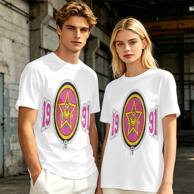Olive Graphic T-Shirt With 1991 And Star Emblem Print