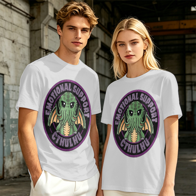 Emotional Support Cthulhu Graphic T-Shirt
