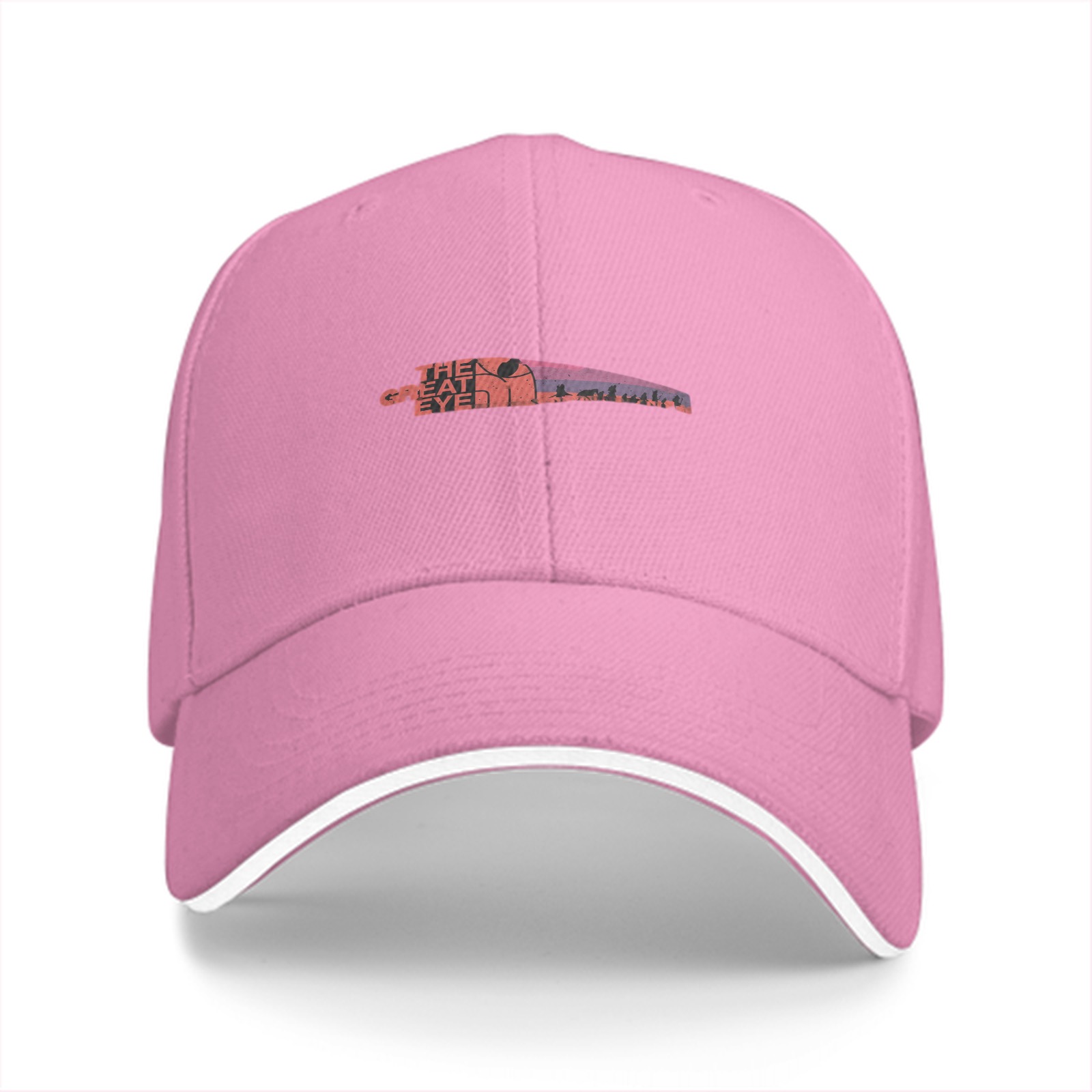 Black Baseball Cap With The Great Eye Graphic Print