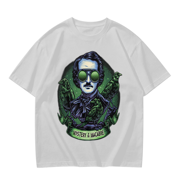 Edgar Allan Poe Raven Mystery Macabre Graphic T-Shirt