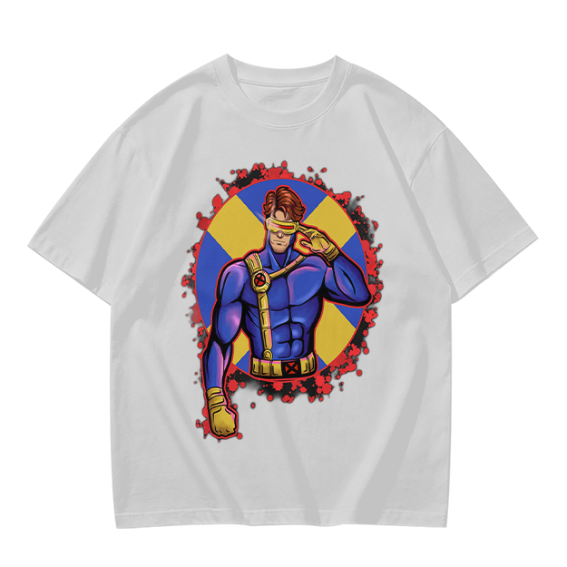 Olive T-Shirt Featuring Cyclops X-Men Superhero Graphic
