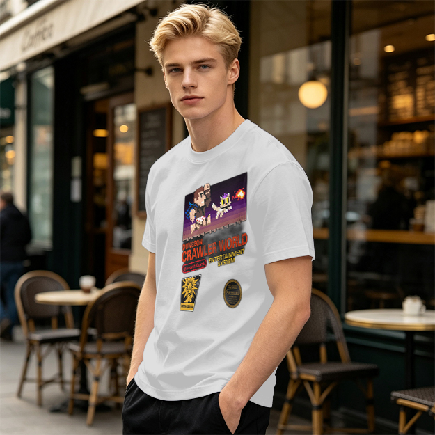 Dungeon Crawler World Retro Pixel Game Graphic T-Shirt