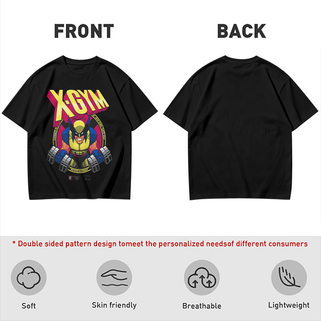 X-GYM Wolverine Lifting Dumbbell Graphic T-Shirt