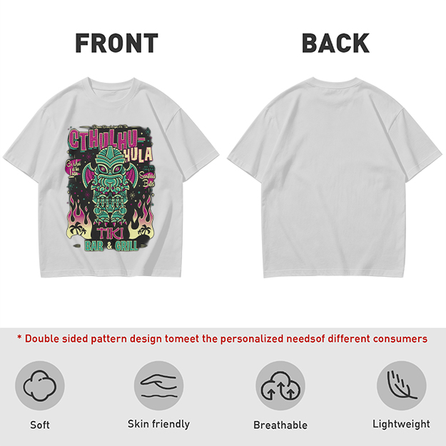Cthulhu Hula Tiki Bar & Grill Graphic T-Shirt