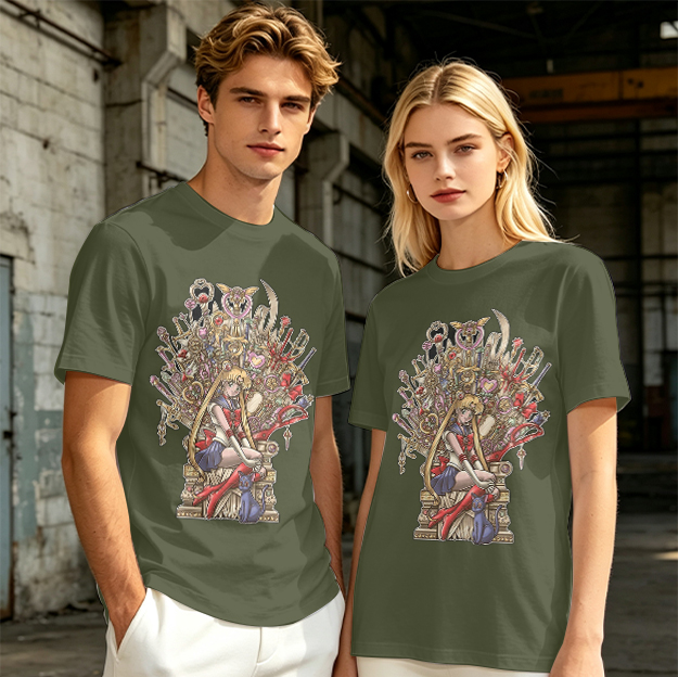 Olive T-Shirt with Sailor Moon Throne Art Print