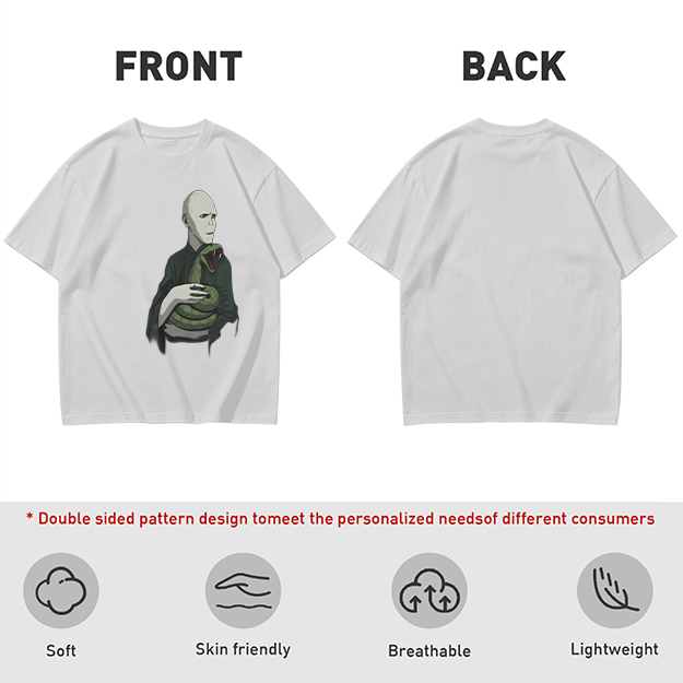 Olive T-shirt with Voldemort and Nagini Graphic Print