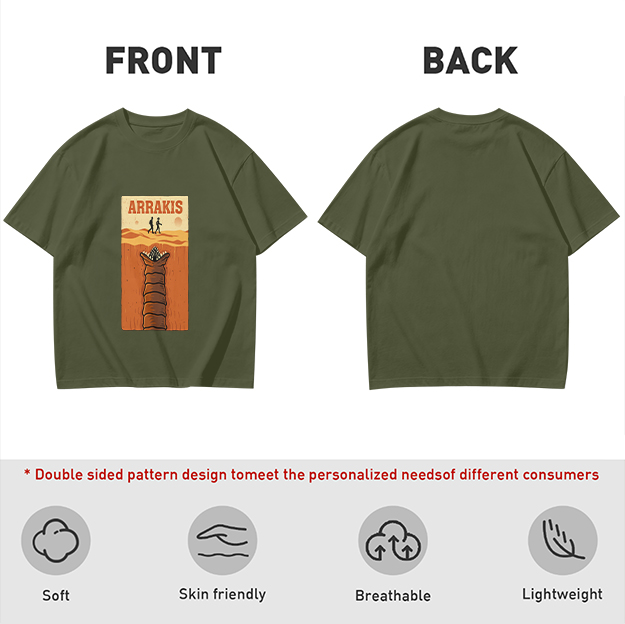 Arrakis Sandworm Desert Scene Graphic T-Shirt