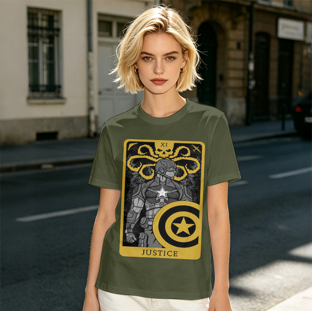 Hydra Captain America Justice Tarot Graphic T-Shirt