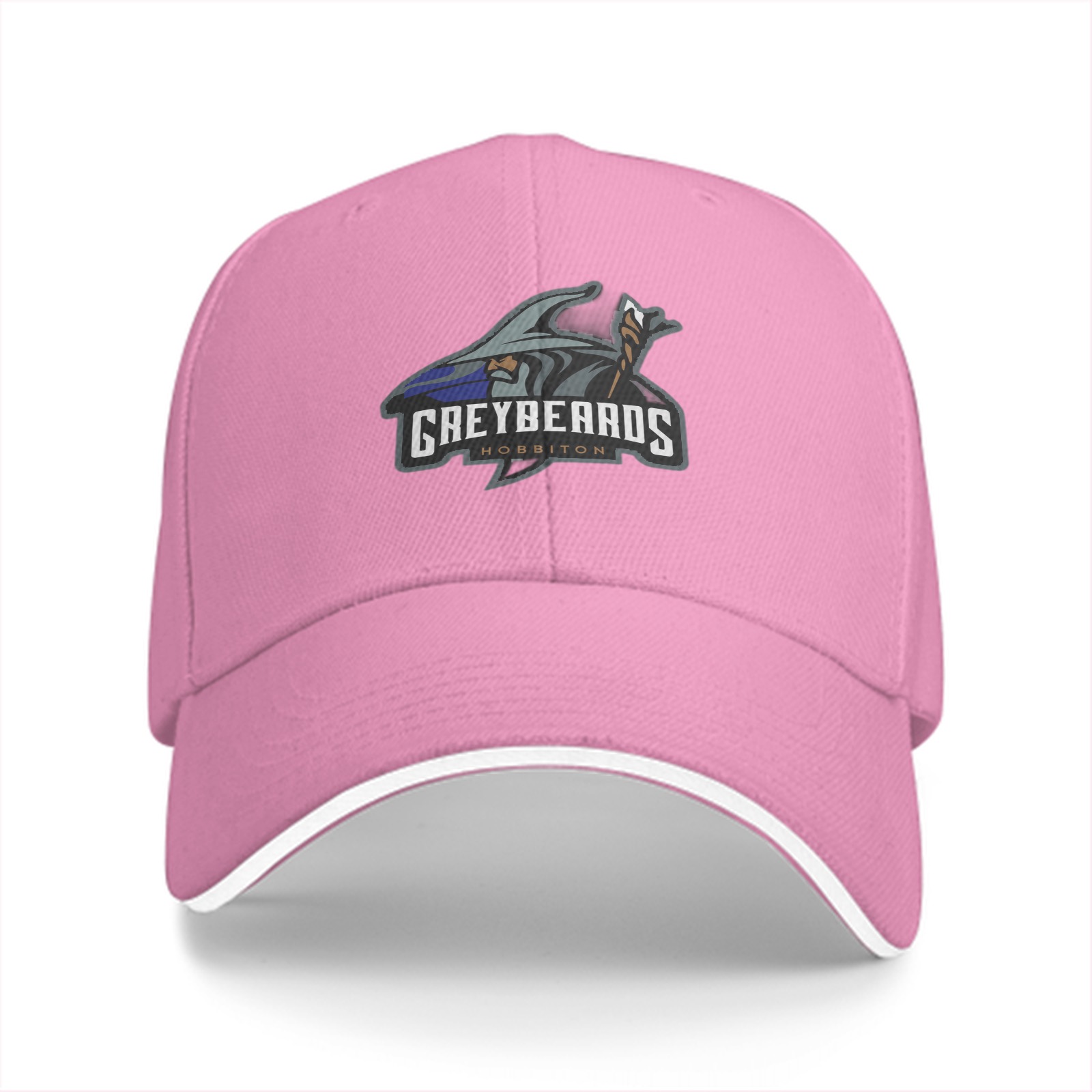 Black baseball cap with Greybeards Hobbiton wizard logo