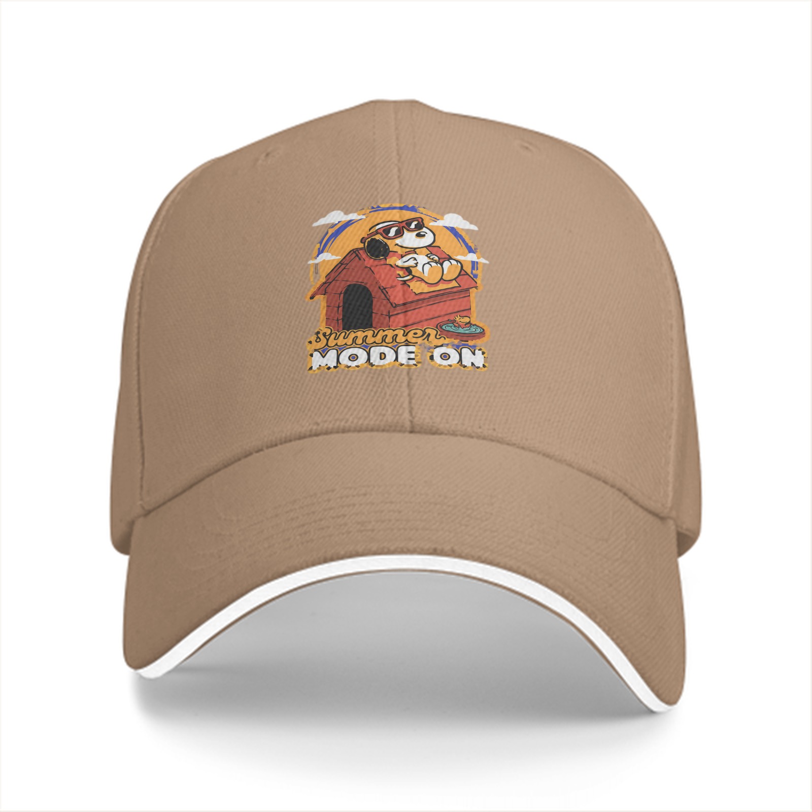 Black baseball cap with Snoopy Summer Mode On graphic