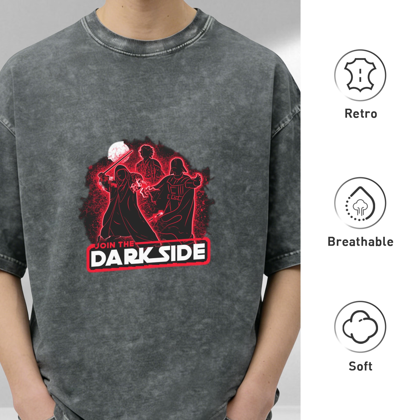 Join The Dark Side Star Wars Inspired Graphic T-Shirt
