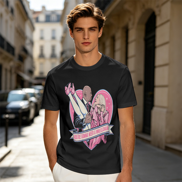 Olive Graphic T-Shirt With Funny Heart Print And Text