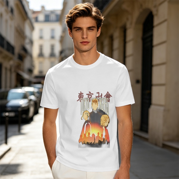 Tokyo Revengers Anime Graphic Print Olive T-Shirt