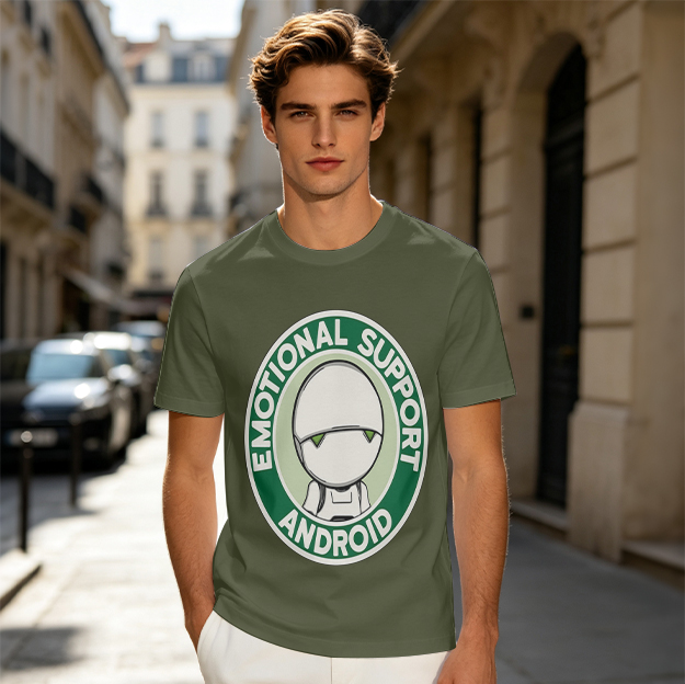 Emotional Support Android Graphic T-Shirt