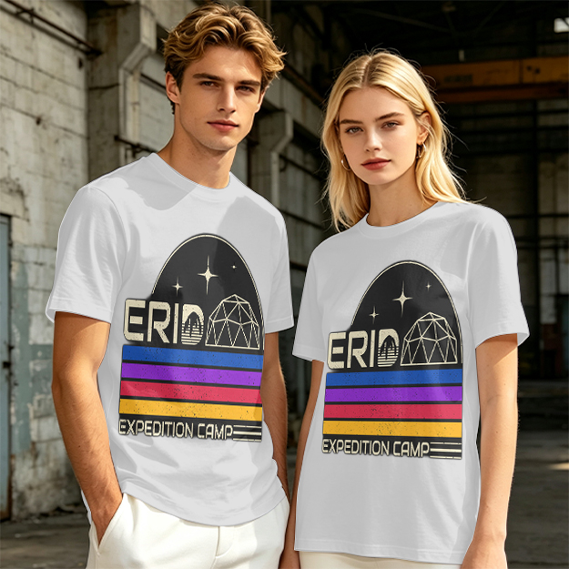 Erid Expedition Camp Retro Space Graphic T-Shirt Design