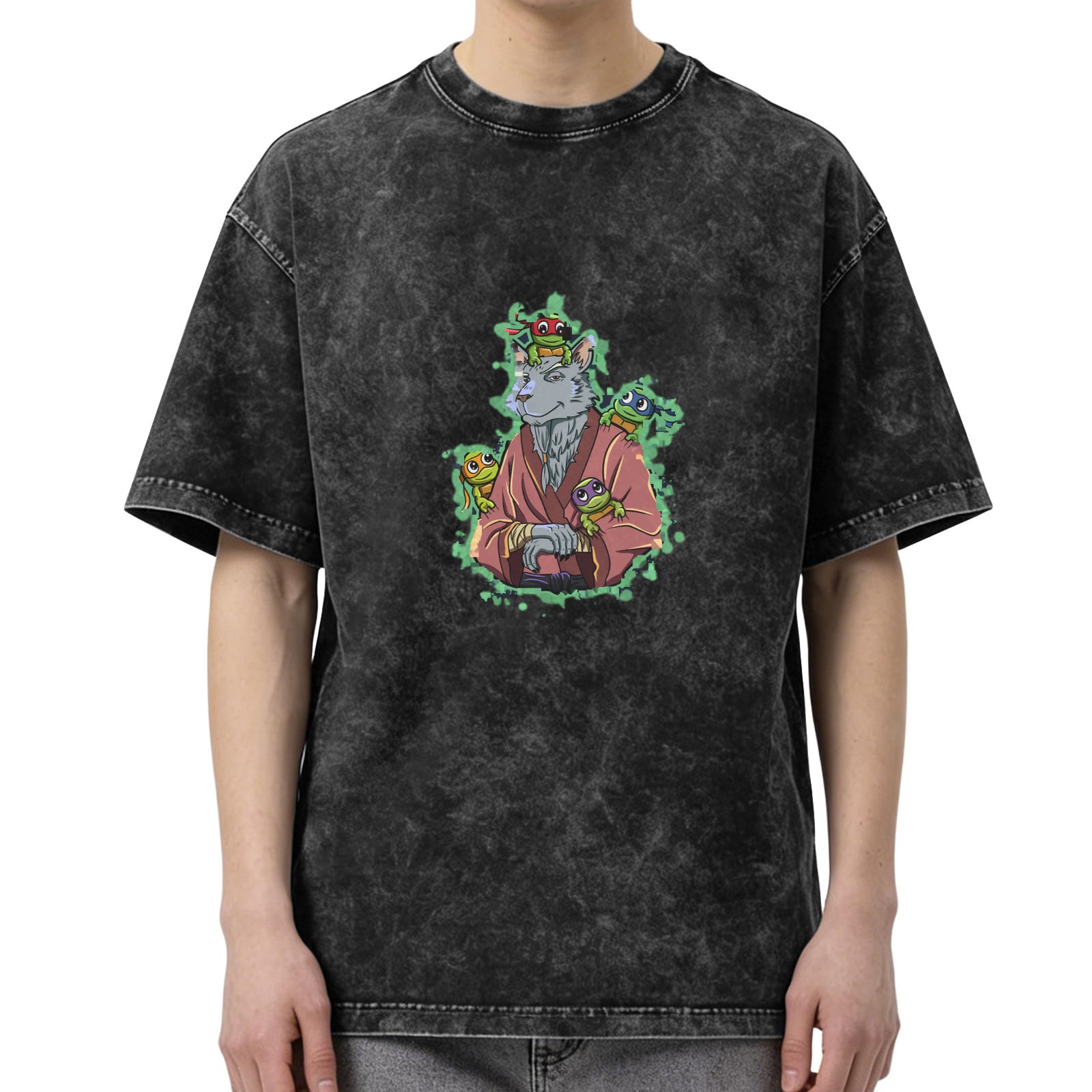 Teenage Mutant Ninja Turtles Splinter Graphic Vintage Wash T-Shirt