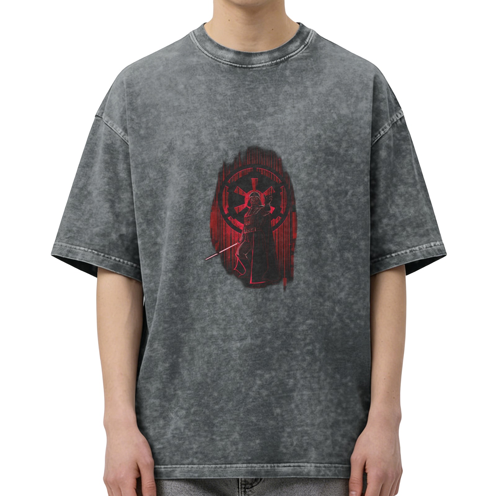Star Wars Sith Imperial Emblem Graphic Acid Wash T-Shirt