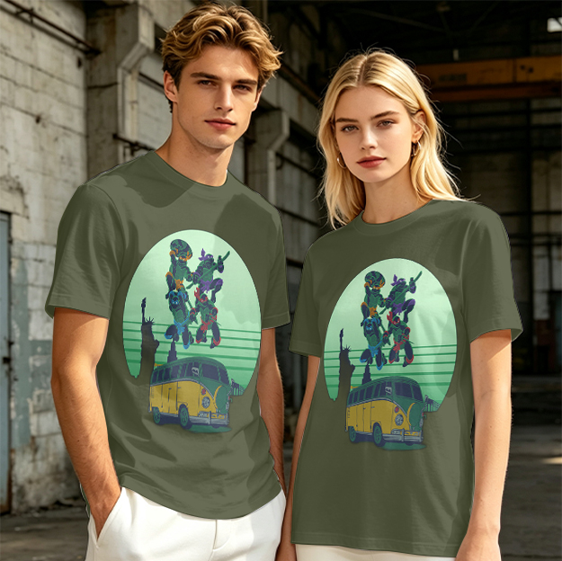 Olive Teenage Mutant Ninja Turtles Graphic T-Shirt