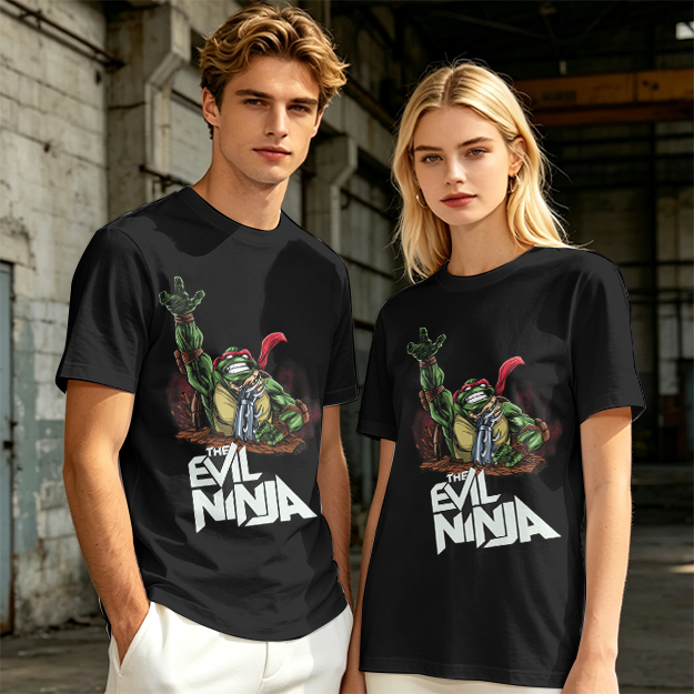 Olive T-Shirt With Evil Ninja Turtle Graphic Print