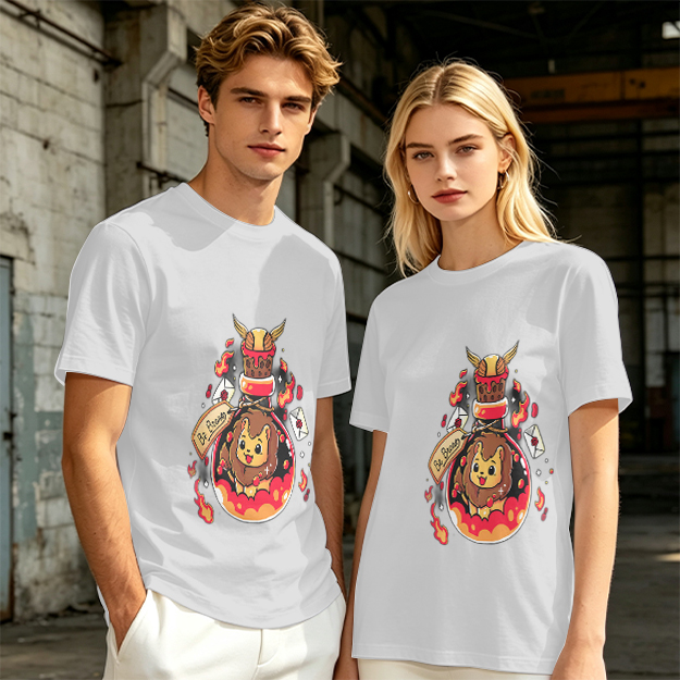 Olive T-Shirt With Cute Lion In Potion Bottle Graphic
