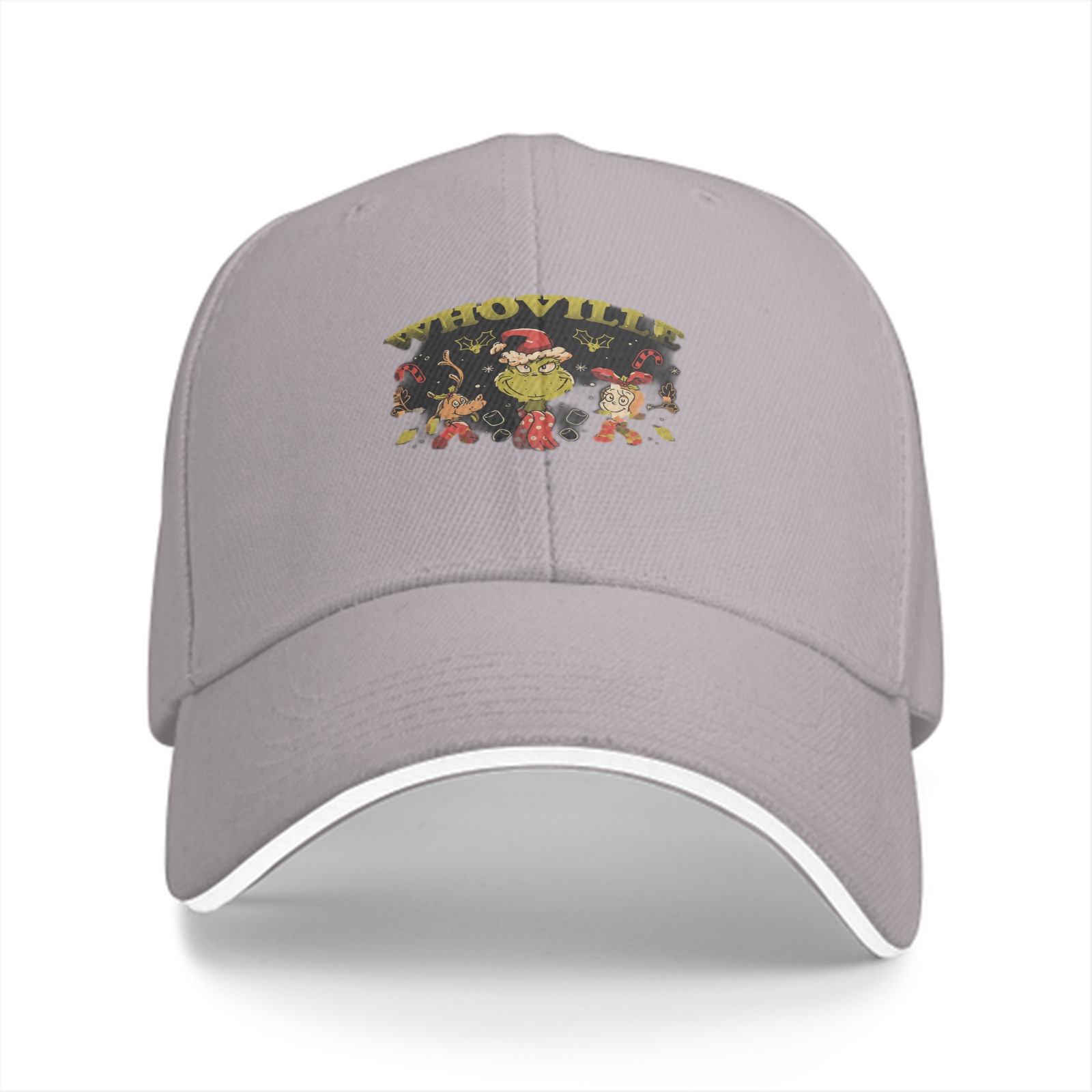 Whoville Christmas Themed Baseball Cap With Grinch And Friends