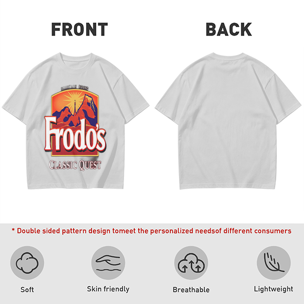 Frodo's Classic Quest Mountain Graphic T-Shirt Print Design