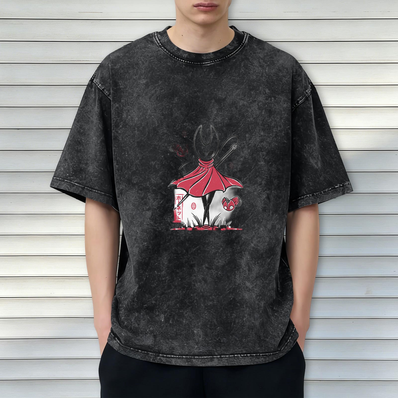 Hollow Knight Hornet Anime Graphic Vintage Wash T-Shirt