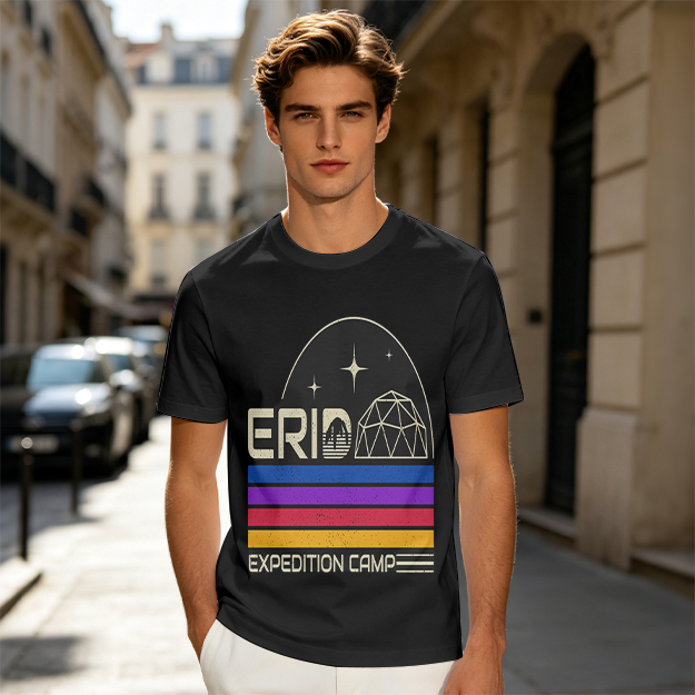 Erid Expedition Camp Retro Space Graphic T-Shirt Design