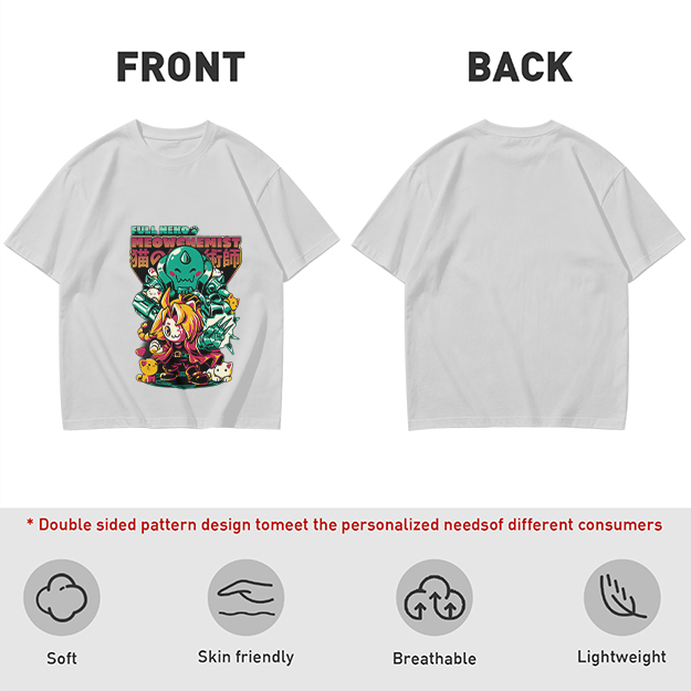 Full Neko Meowchemist Anime Graphic T-Shirt Design