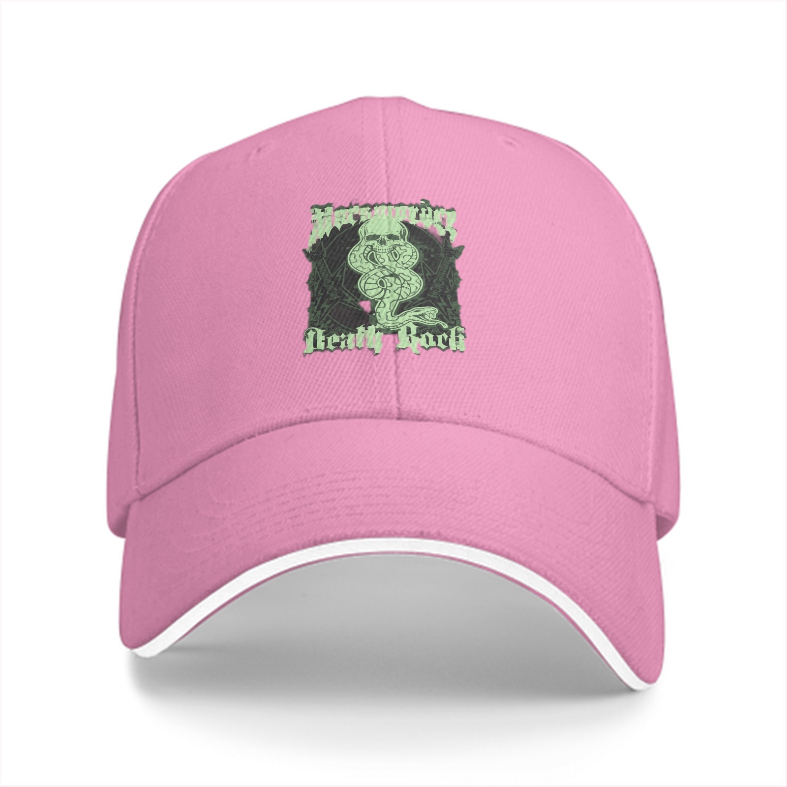 Black baseball cap with Death Rock snake skull graphic