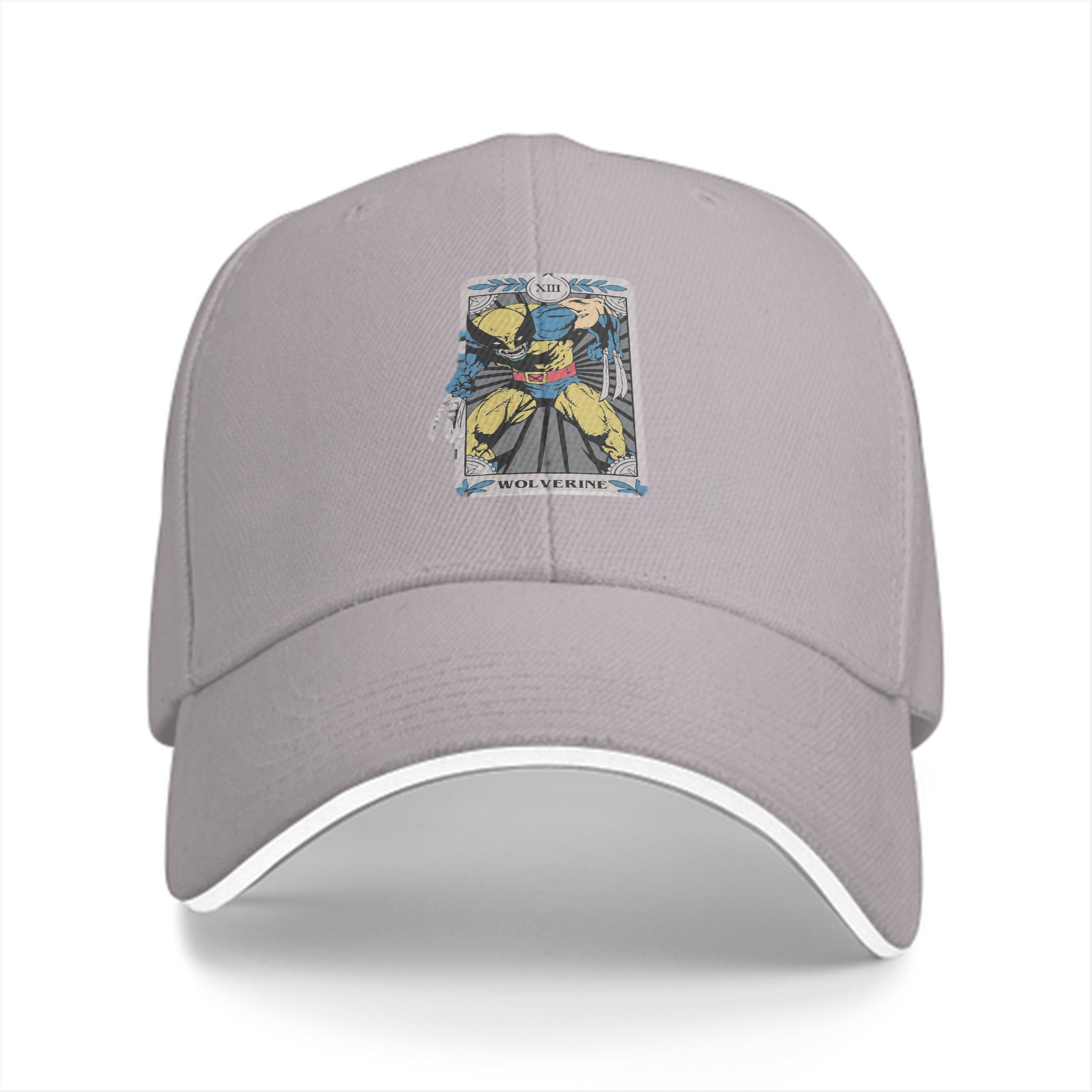 Black Baseball Cap With Wolverine Tarot Card Graphic