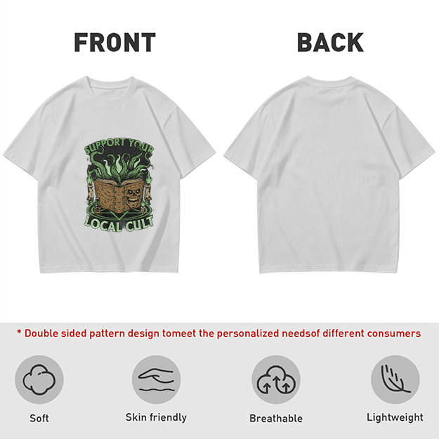 Support Your Local Cult Occult Book Graphic T-Shirt
