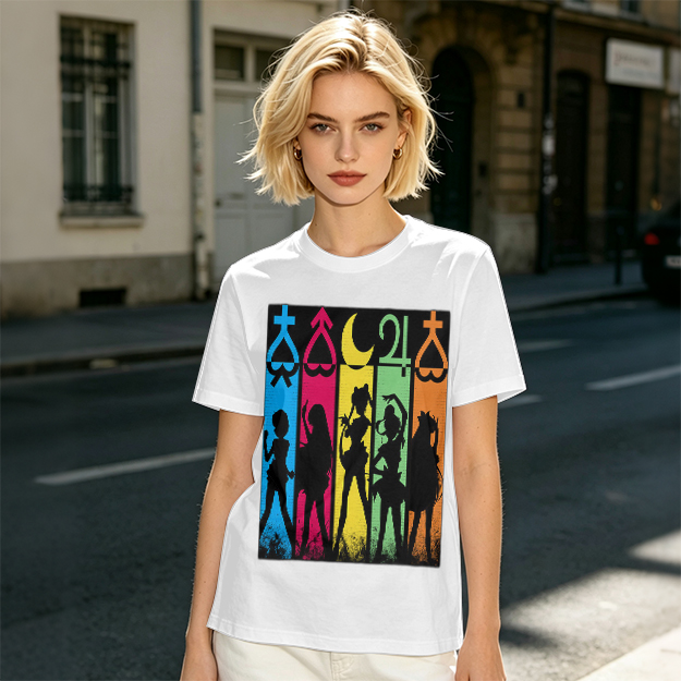 Sailor Moon Inner Senshi Silhouette Graphic T-Shirt
