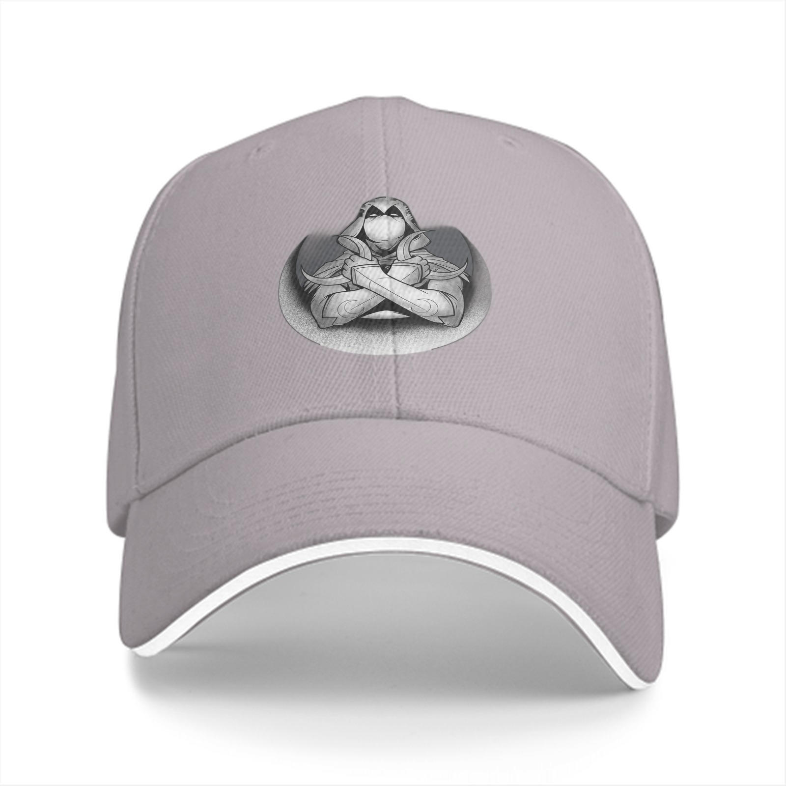 Black Baseball Cap With Hooded Assassin Character Print
