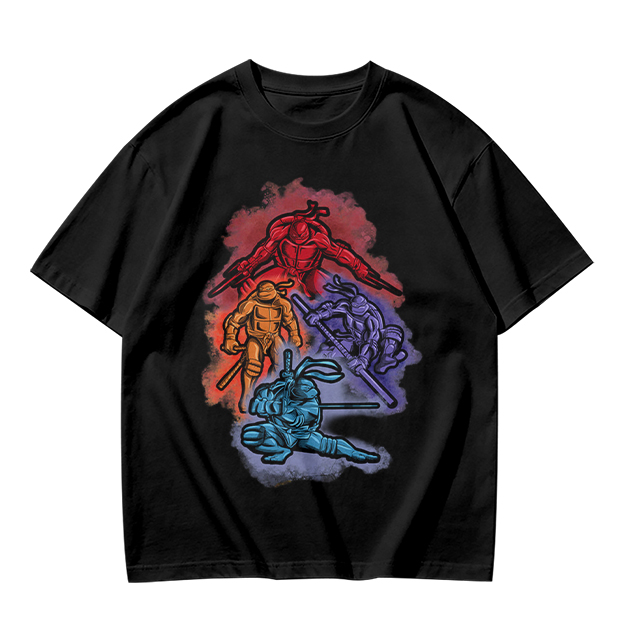 Olive T-shirt with Mutant Ninja Turtles Graphic Print