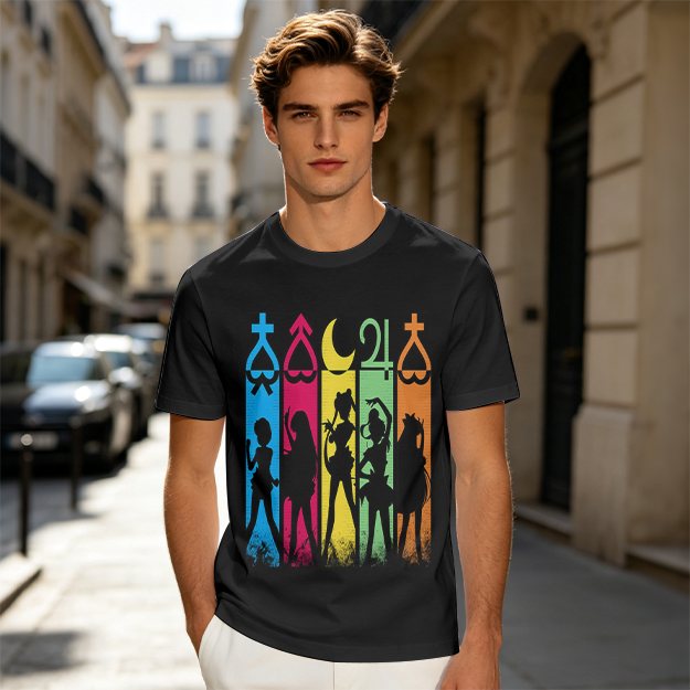 Sailor Moon Inner Senshi Silhouette Graphic T-Shirt
