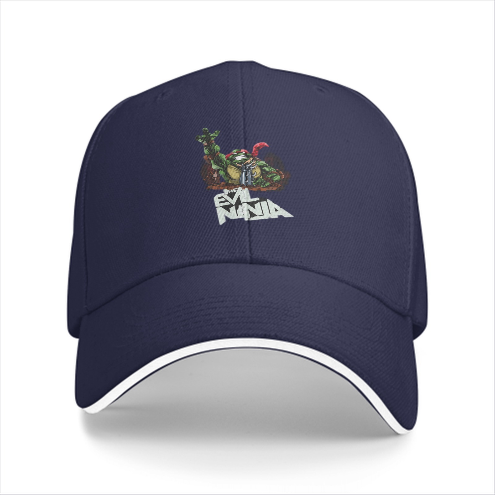 Black baseball cap with Evil Ninja turtle graphic print