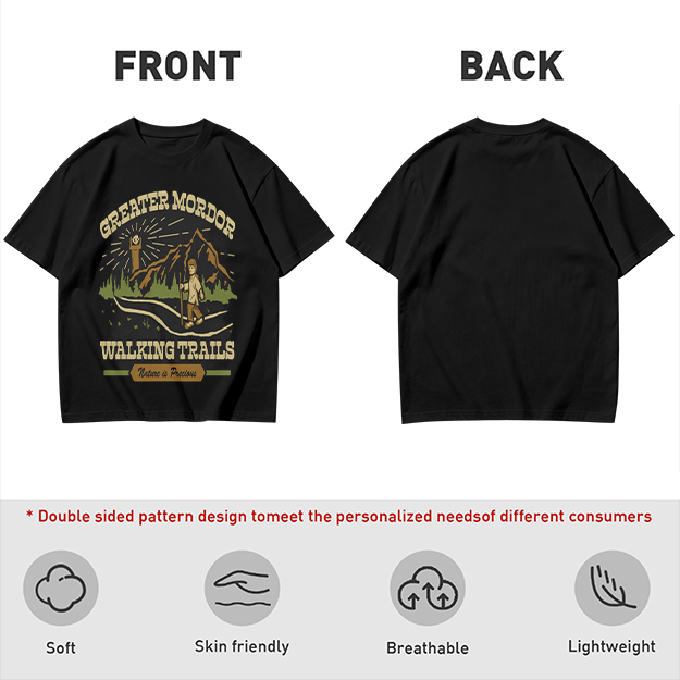 Greater Mordor Walking Trails Hiking Themed T-Shirt