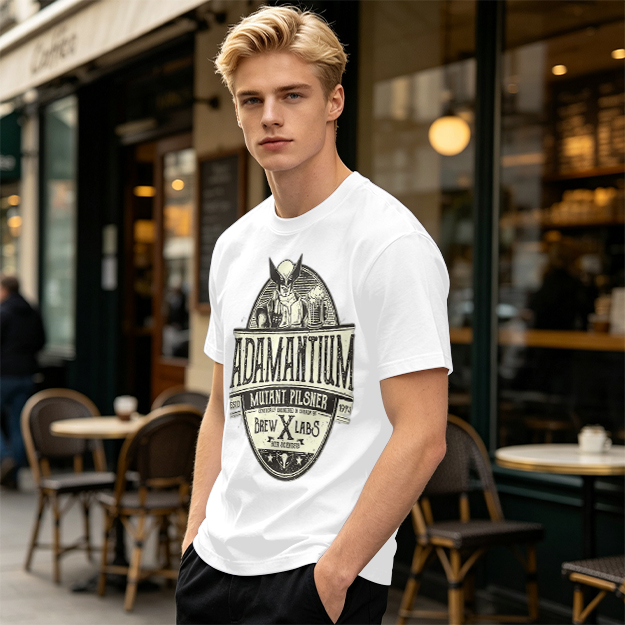 Adamantium Mutant Pilsner Wolverine Graphic T-Shirt